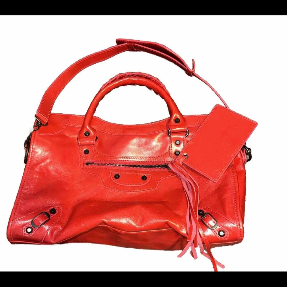 Red handbag
